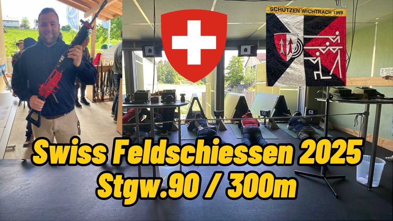 My First Ever Feldschiessen (2025)! – 300m with the Swiss Stgw.90