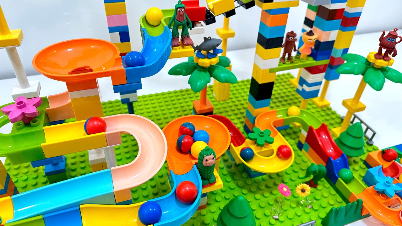 LEGO Duplo Marble Run Mania: Italian Brainrot – Ballerino vs Cappuccino Showdown! ✨