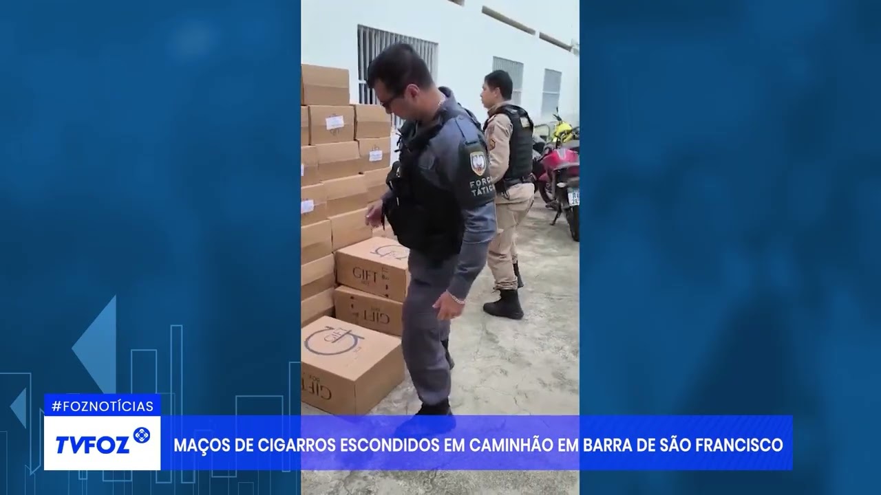 Ma&ccedil;os de cigarros encondidos em caminh&atilde;o s&atilde;o apreendidos