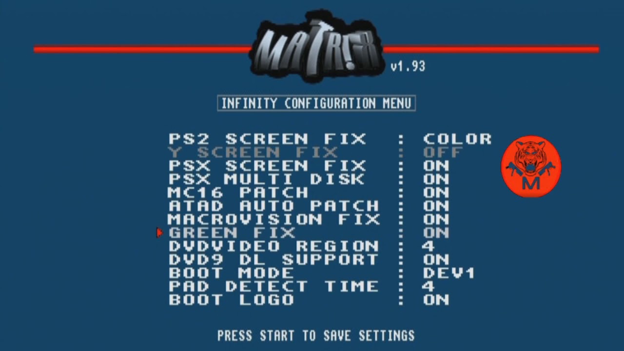 COMO FUNCIONA O MENU MATRIX DO PS2✔
