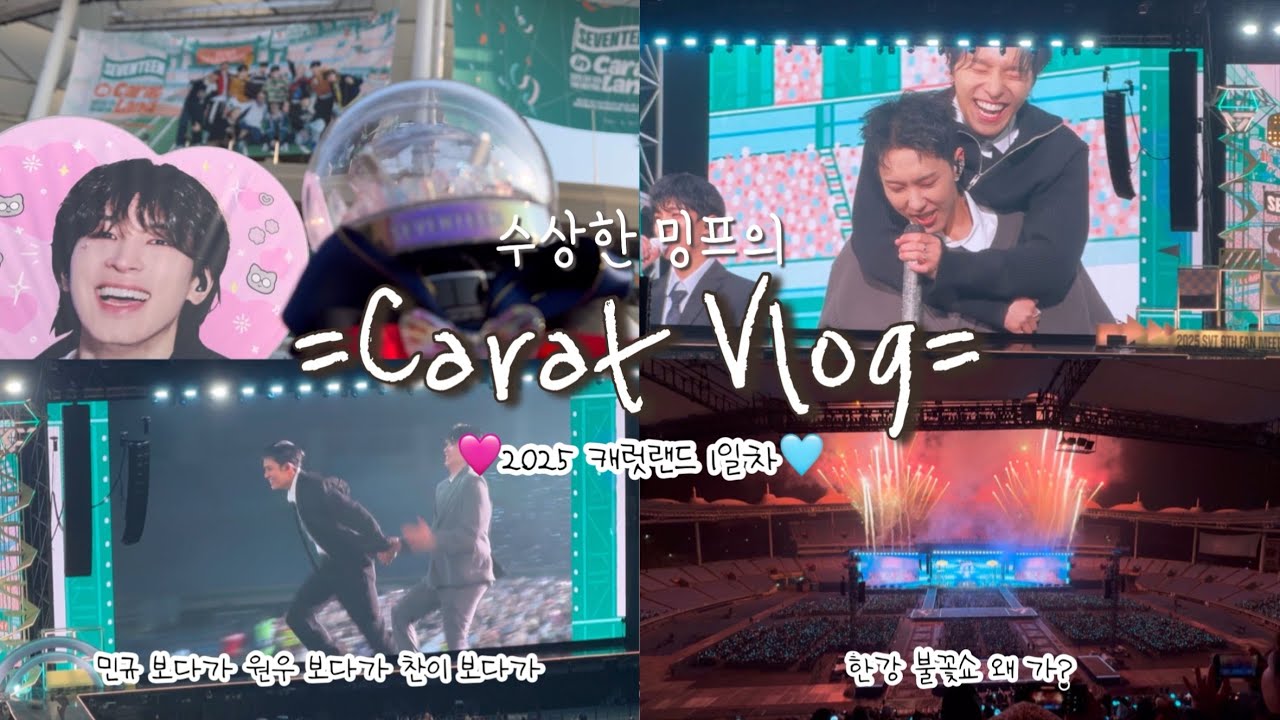 [캐럿로그💎] 30분동안 소리만 지르는 영상 | 나의 첫 캐럿랜드 | 문학경기장4층 시야 대만족인데요? | 굿즈사러가다가 세븐틴 자만추하기