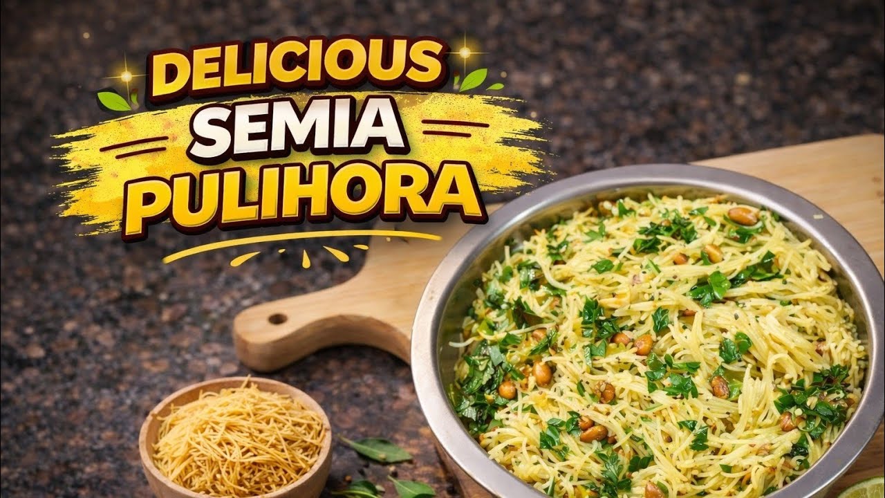 Easy Semia Pulihora Recipe | Instant Vermicelli Lemon Rice Style | Quick Breakfast Recipe