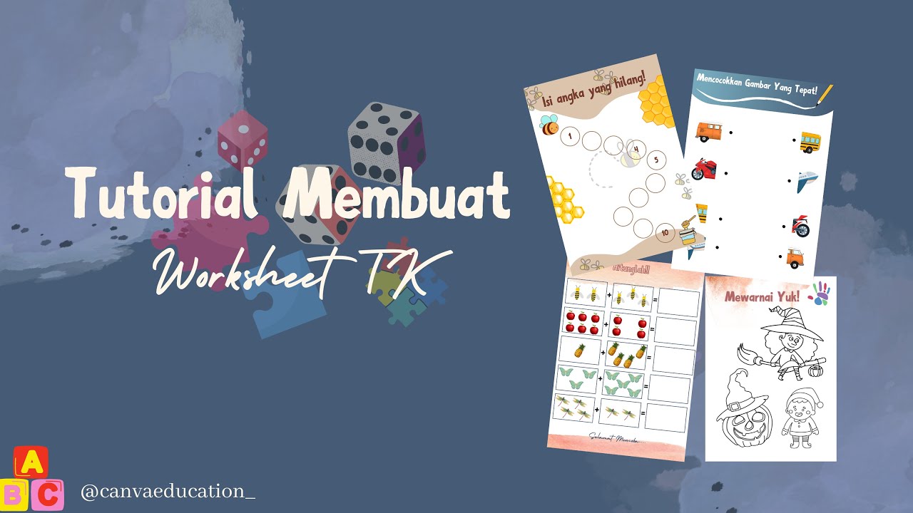 Tutorial Membuat Worksheet Anak TK | Canva