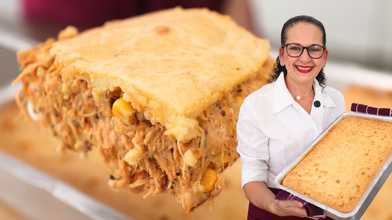 TORTA DE FRANGO CREMOSA DE LIQUIDIFICADOR! FÁCIL E RÁPIDA! - Isamara Amâncio