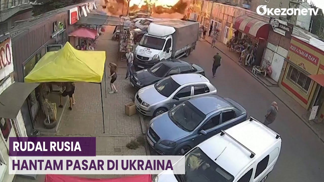 Detik-Detik Rudal Rusia Hantam Pasar di Ukraina, 16 Tewas Seketika