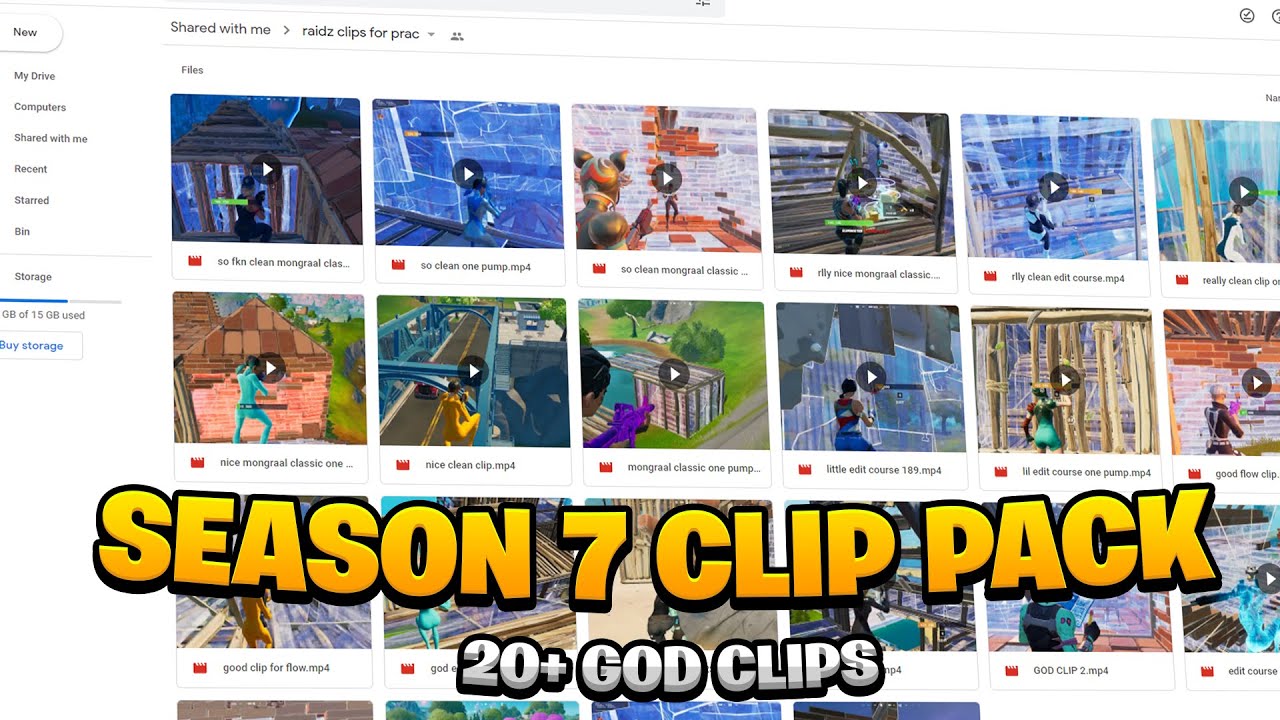 NEW *INSANE* Season 7 Pro Player Clip Pack | 20+ Free *GOD* Fortnite Clips | ft. Raidz  #XenRC