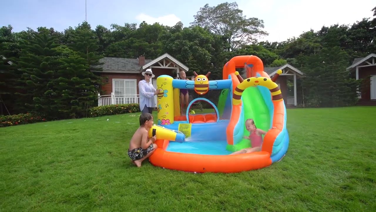 JSAITOYS Outdoor Inflatable Bounce House and Slide