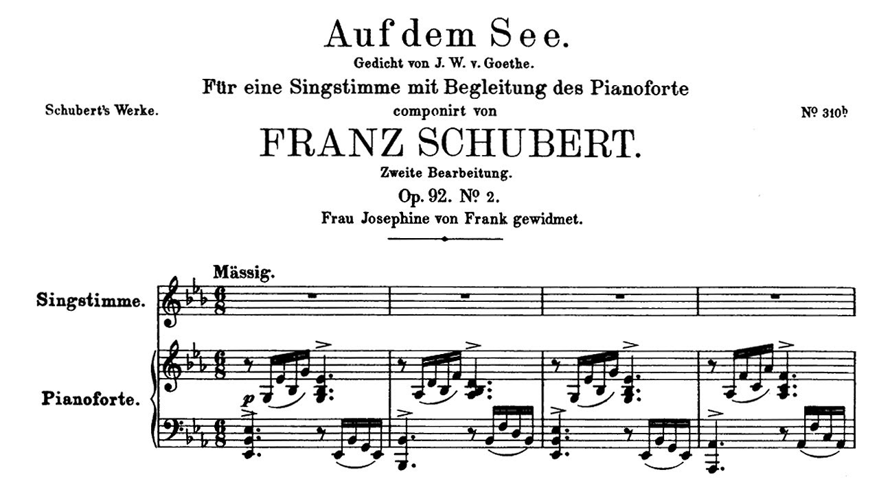 Schubert: Auf dem See D.543 - Peter Schreier, Walter Olbertz, 1965 - MHS 3380