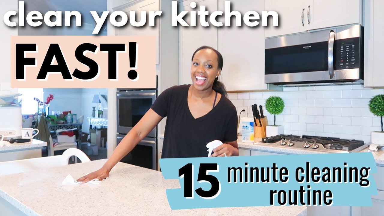 FAST and EASY Daily 15 MINUTE Kitchen Cleaning Routine
