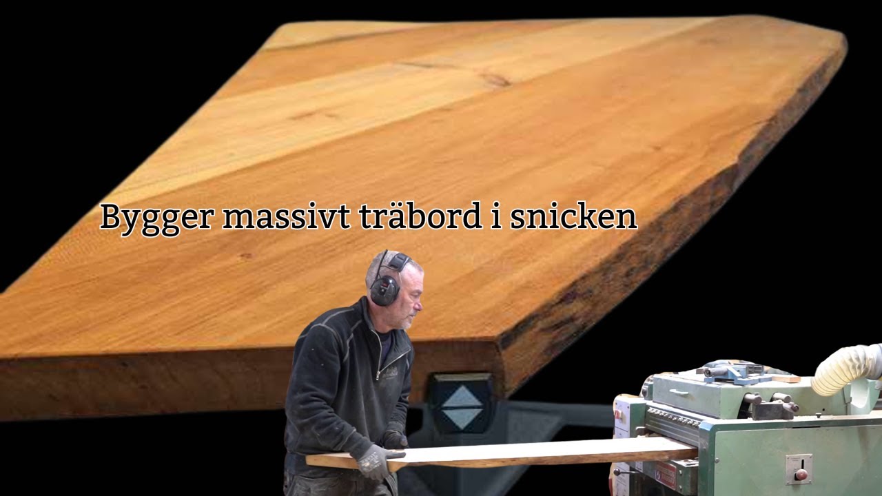 Bygger massivt kontorsbord av tall