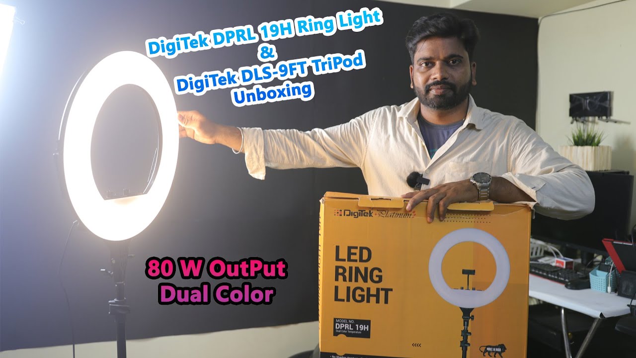 DigiTek DPRL 19H Ring Light 🔥& DLS 9FT Tripod Unboxing, Setup and Demo in Tamil | Ashok Udhayan