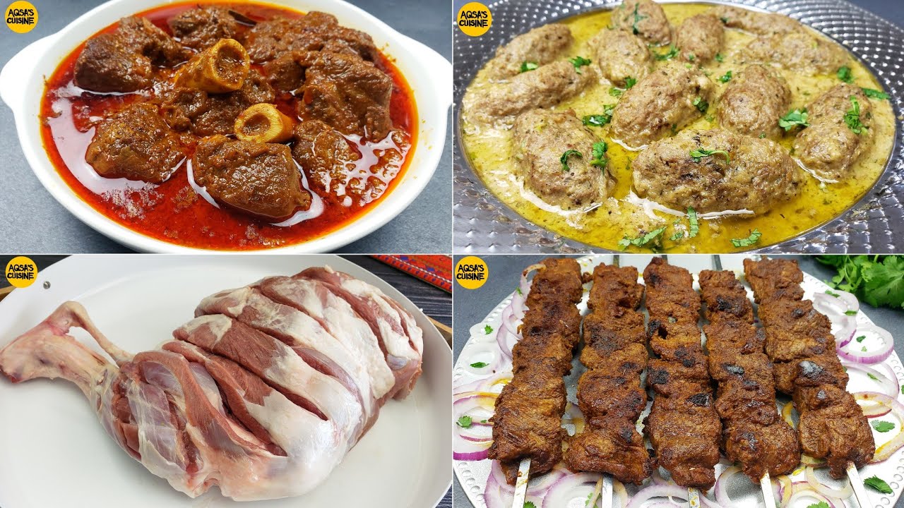Eid Recipes, Bihari Kabab, Mutton Korma, Malai Handi Kabab, Mutton Raan (Leg) Steam Roast, Kabab