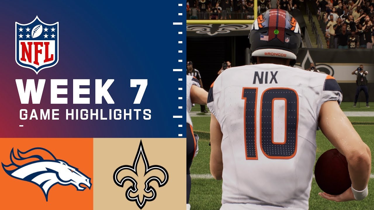 Broncos vs Saints Week 7 Simulation Highlights | Madden 25 Next Gen