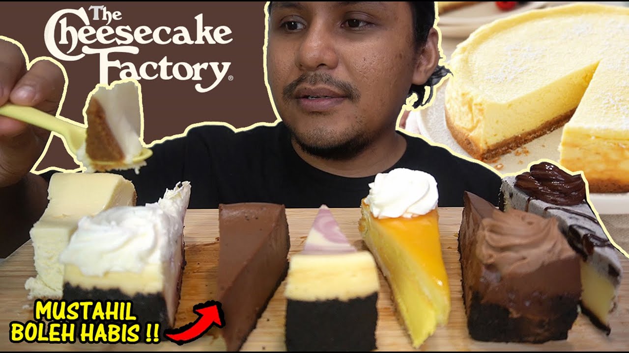 aku cabar korang habiskan semua CHEESECAKE ni (mukbang malaysia)