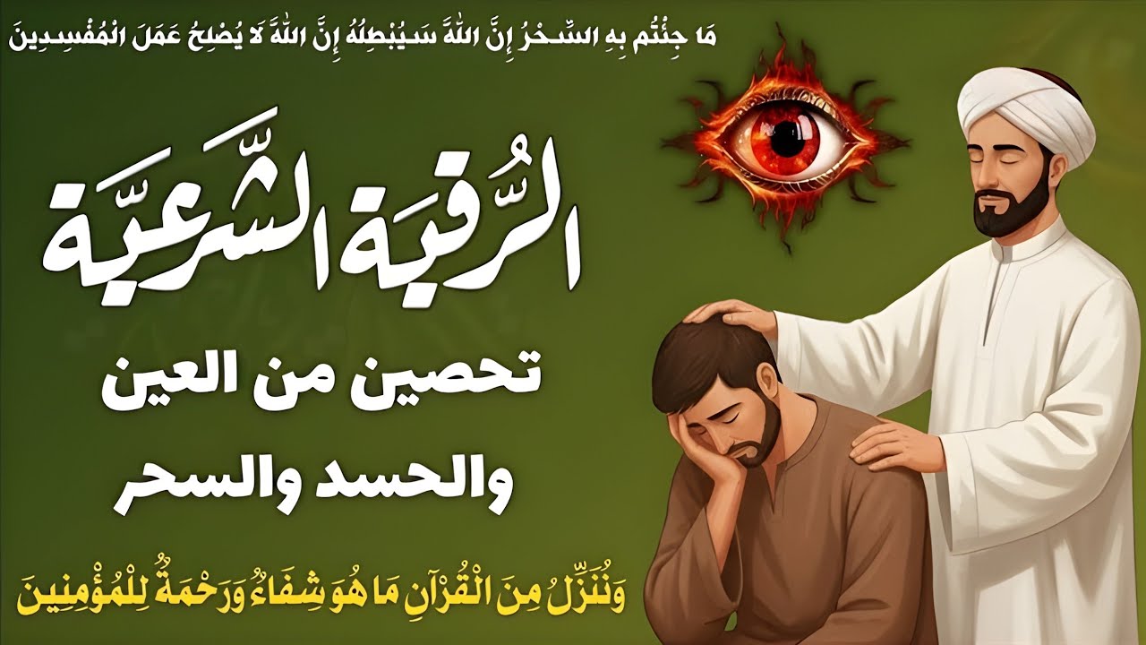 رقية شرعية شاملة🔥 رجل الحسد والسحر والعين والهم والضيق ووفر الرزق ونعم الله القرآن الرقية😣🤕