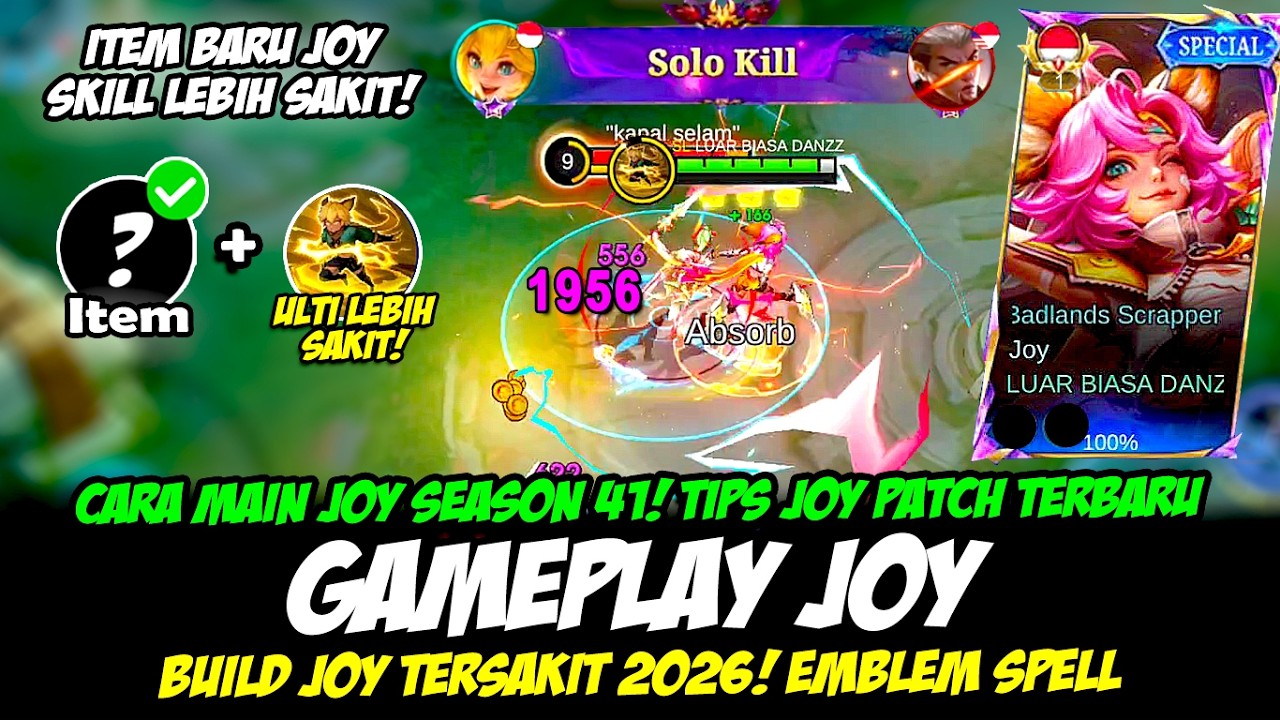 CARA MAIN JOY SEASON 41 + TIPS JOY PATCH TERBARU❗BUILD JOY TERSAKIT 2026❗TOP GLOBAL JOY SKIN GRATIS