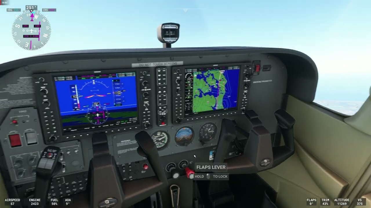 Cessna 172 from Aalborg to Helligsø Denmark Microsoft Flight Simulator 2020