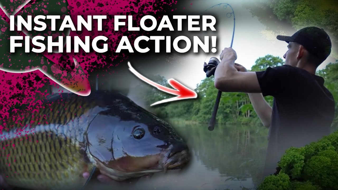 FISHING FOR CARP ON THE SURFACE AT A STUNNING LAKE!