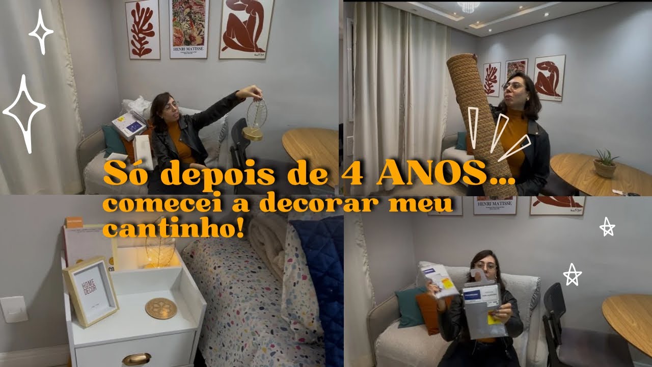 Depois de 4 anos morando sozinha, comecei a DECORAR minha casa! ✨ Tapete novo, quadros e muito amor!