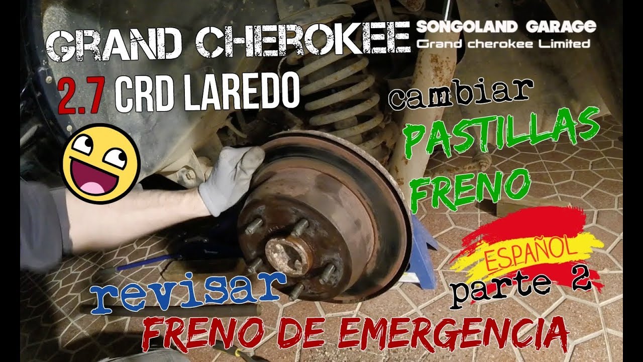 Grand cherokee 2002 Cambio pastillas freno traseras + Revision feno emergencia [ parte 2 ]@Songoland