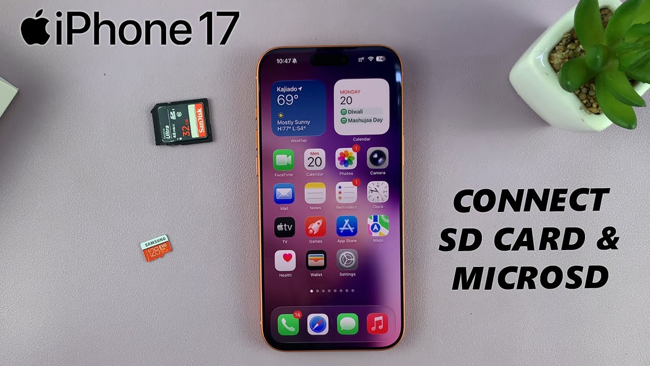Как подключить SD-карту к iPhone 17 / iPhone 17 Pro