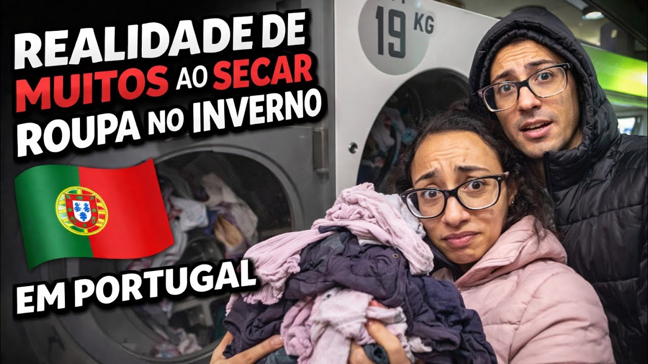 Secar roupa em #Portugal no inverno 🇵🇹🥶
