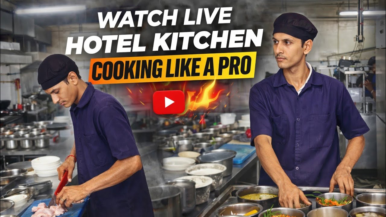 Watch Live Hotel Kitchen Cooking Like a Pro 👨‍🍳