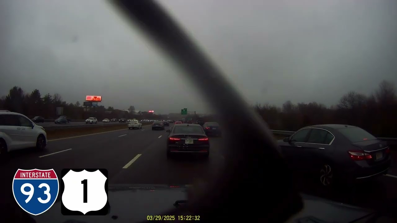 #D-4.0551 ~ Westwood, MA to Hingham, MA via MA-3, MA-128, US-1, I-93 and I-95
