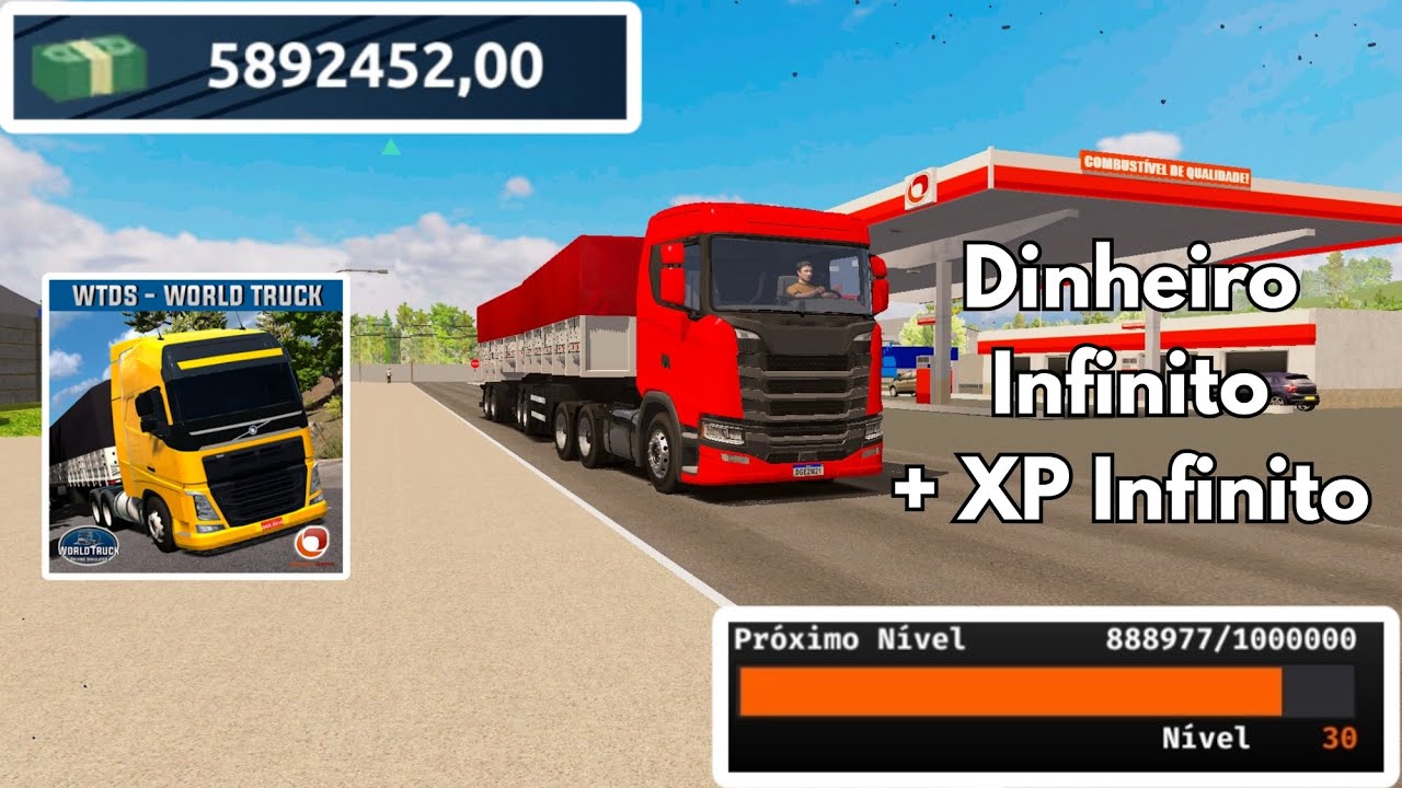 WORLD TRUCK DRIVING SIMULATOR • 1,424 • DINHEIRO INFINITO • XP INFINITO