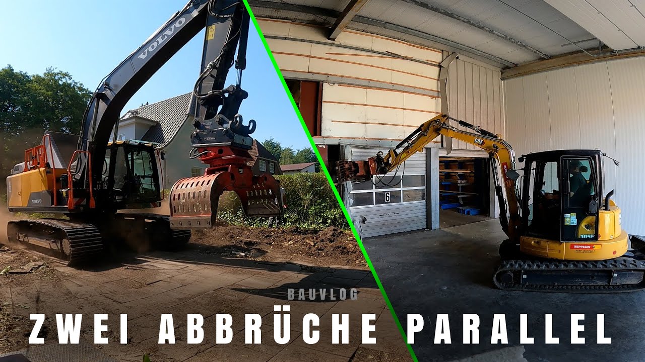 ZWEI ABBRÜCHE PARALLEL  | Kommen jetzt wieder genug Aufträge? | Der Macker mit dem Bagger