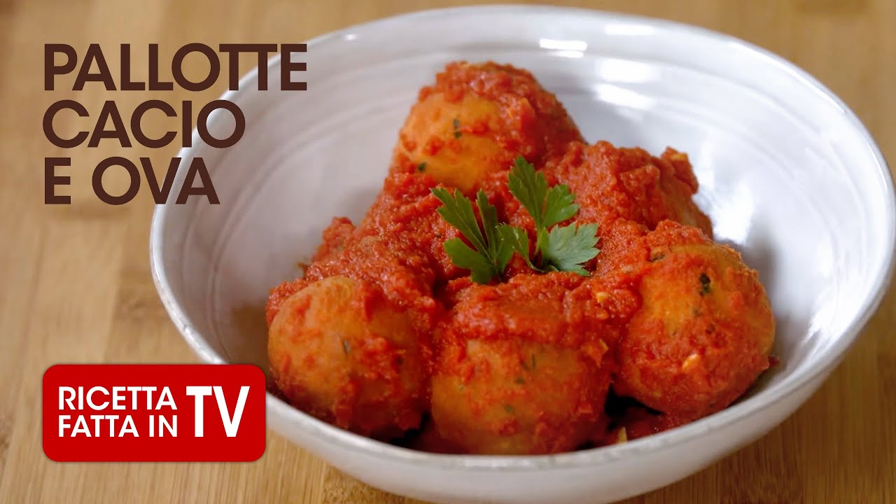 PALLOTTE CACIO E OVA di Benedetta Rossi - Ricetta TV Fatto in Casa per Voi