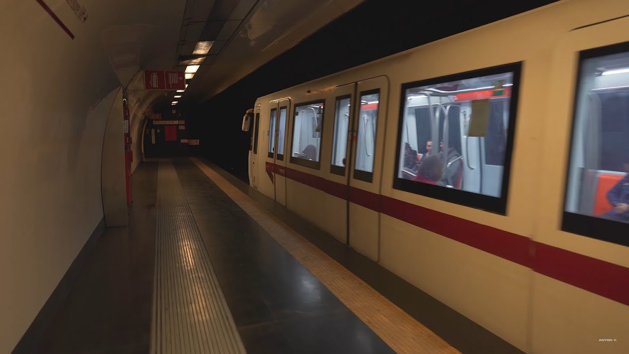 Italy, Rome, Metro ride from Termini to Manzoni