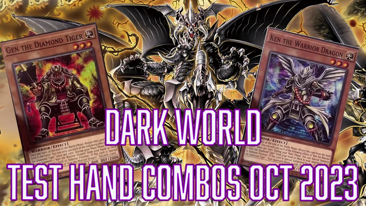 YUGIOH Dark World Test Hand Combos OCT 2023