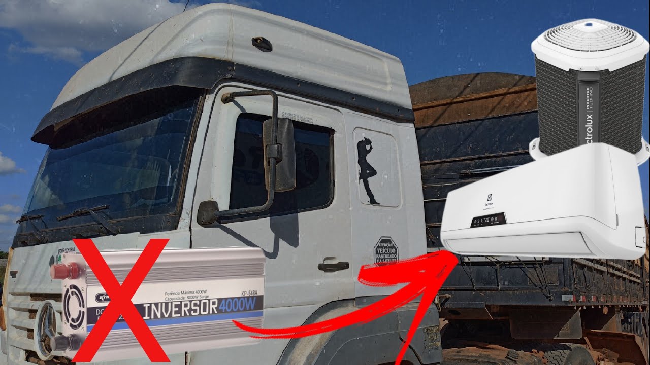 Ar de casa em Caminhão 🚨Não Compre Inversor da KNUP / Caminhão com AR- Inverter Direto na Bateria