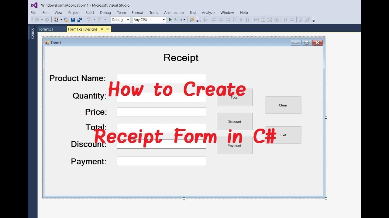Creating receipt form in c#