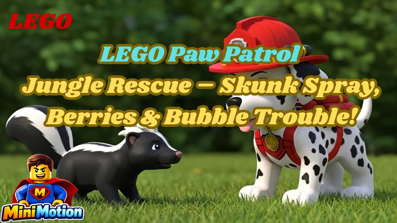 Lego paw patrol jungle rescue skunk spray berries bubble trouble