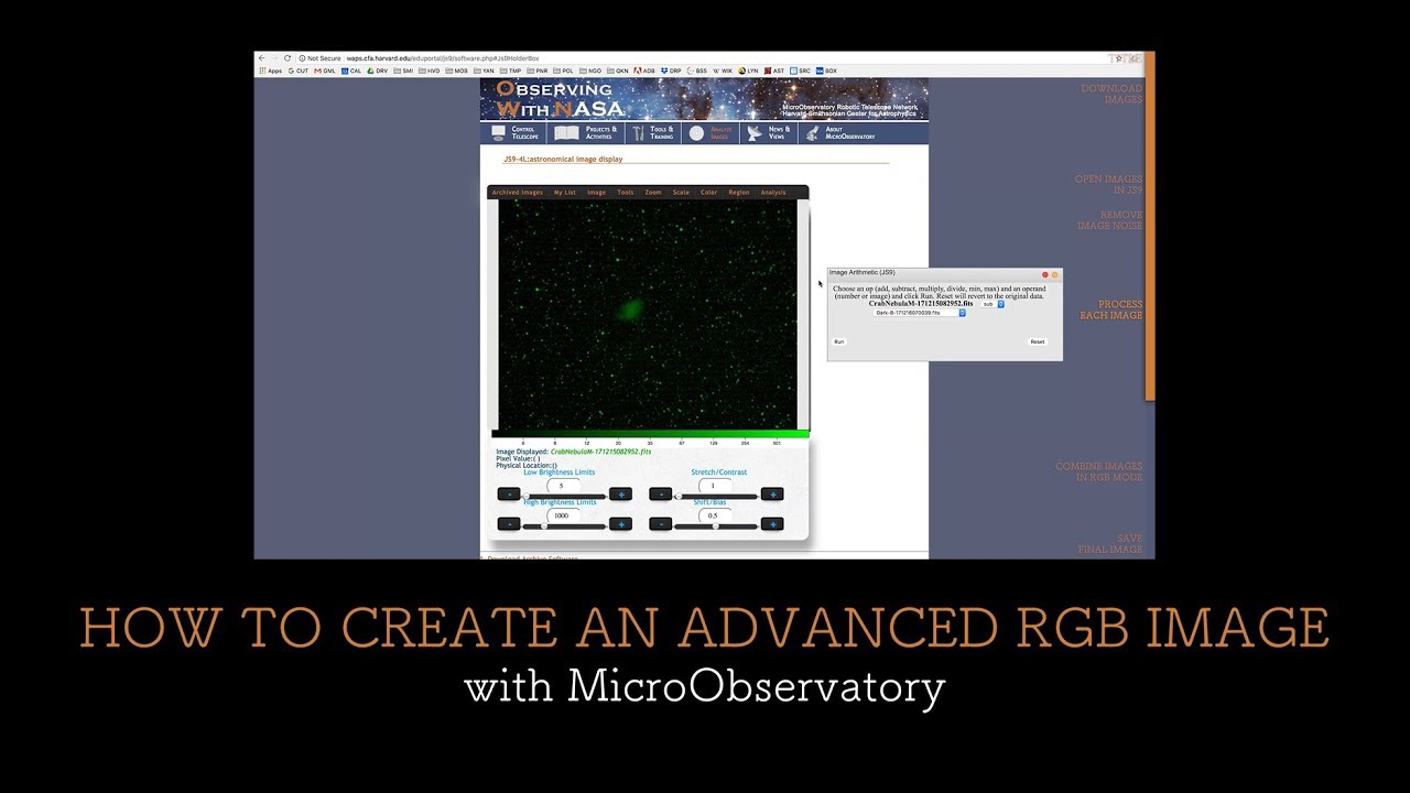 MicroObservatory | How to Create an Advanced RGB Image