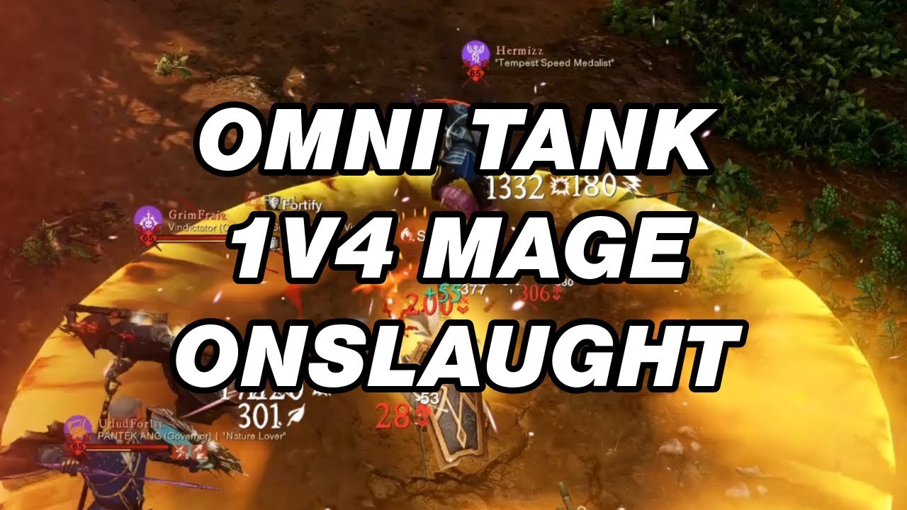 New World - PvP Tank | 1v4 Against Relentless Syndicate Mages - This was a fun one!