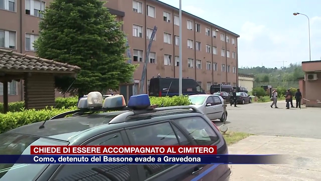 Etg - Evasione dal carcere di Como: detenuto chiede di andare al cimitero e scappa