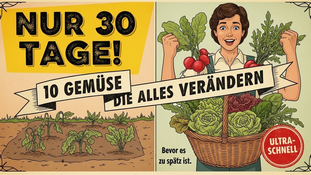 10 Gemüse die in 30-60 Tagen wachsen | Ultraschnelle Ernte für Anfänger