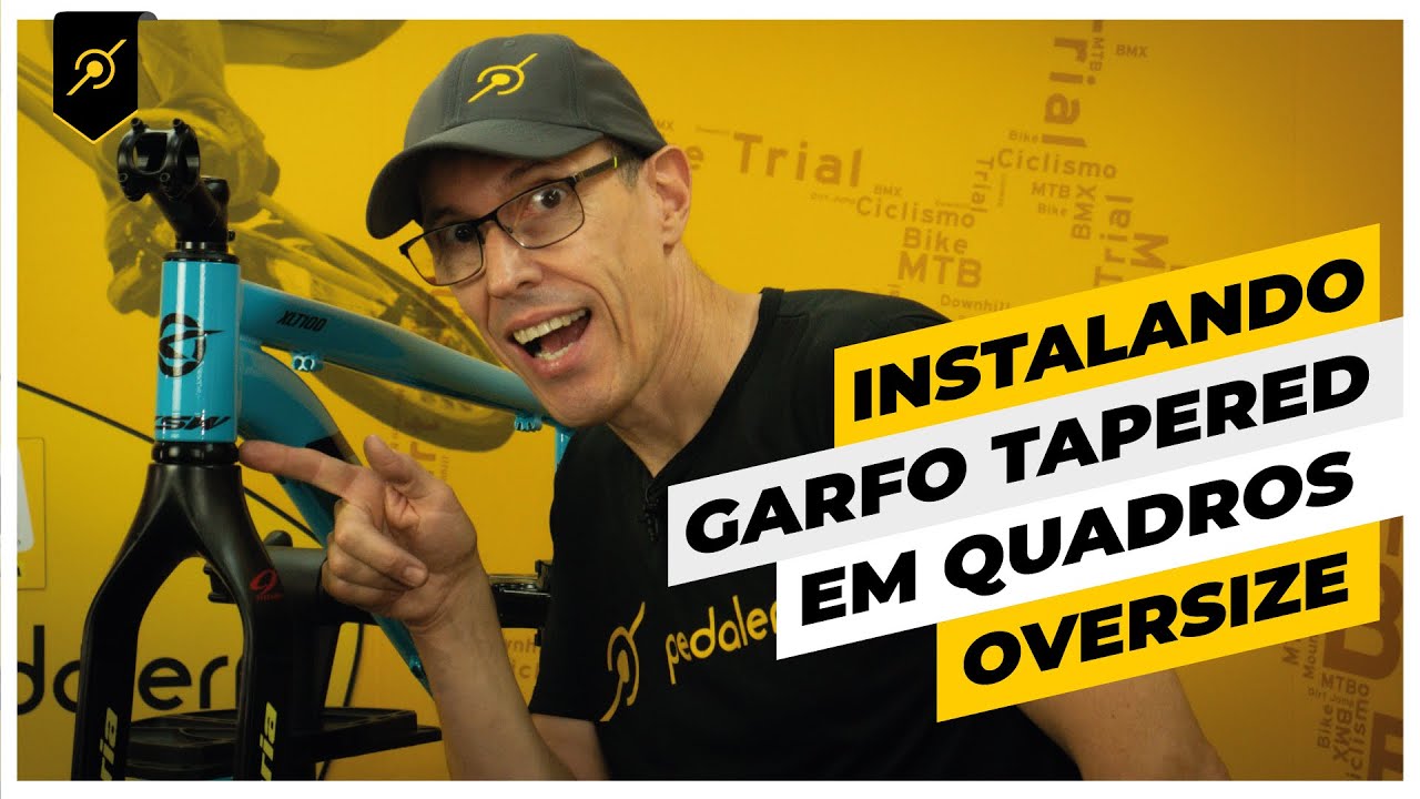 Instalando suspensão ou garfo tapered em quadro oversize. Pedaleria