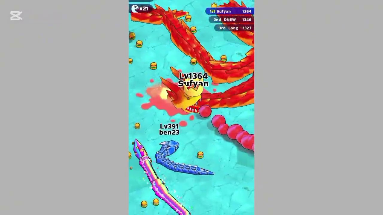 Snakeclash White Boss Fight Very Interesting #snakeclash #snakesgame #subscribe #sufyan-j2g3o