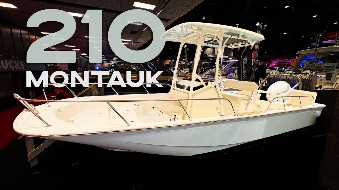 The Unsinkable 210 Montauk with 200 HP Mercury Outboard