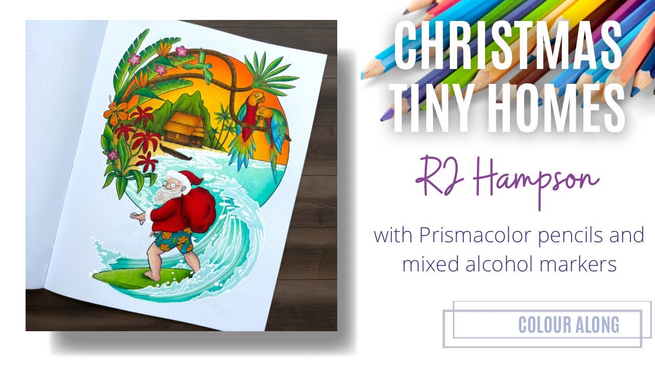 Colour Along | Christmas Tiny Homes by RJ Hampson