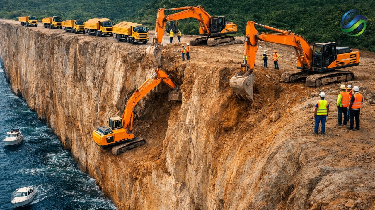 Noruega está partiendo una montaña para construir el primer túnel marítimo del mundo