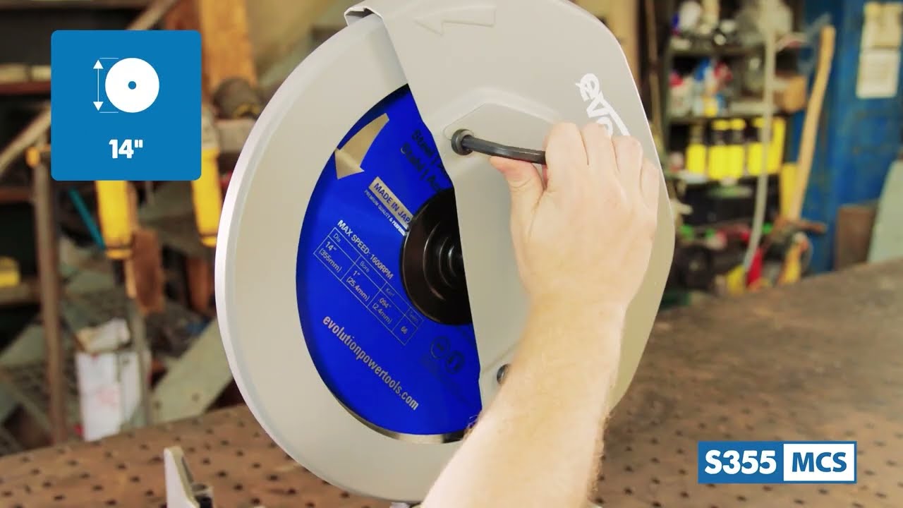 EVOLUTION S355MCS - 14" Blade Diameter Mitering/ Cut-Off/ Chop Saw | Travers Tool Co.