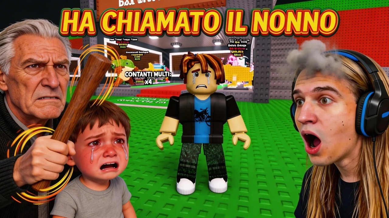 Gli rubo tutto e si mette a piangere e chiama suo nonno su STEAL A BRAINROT.