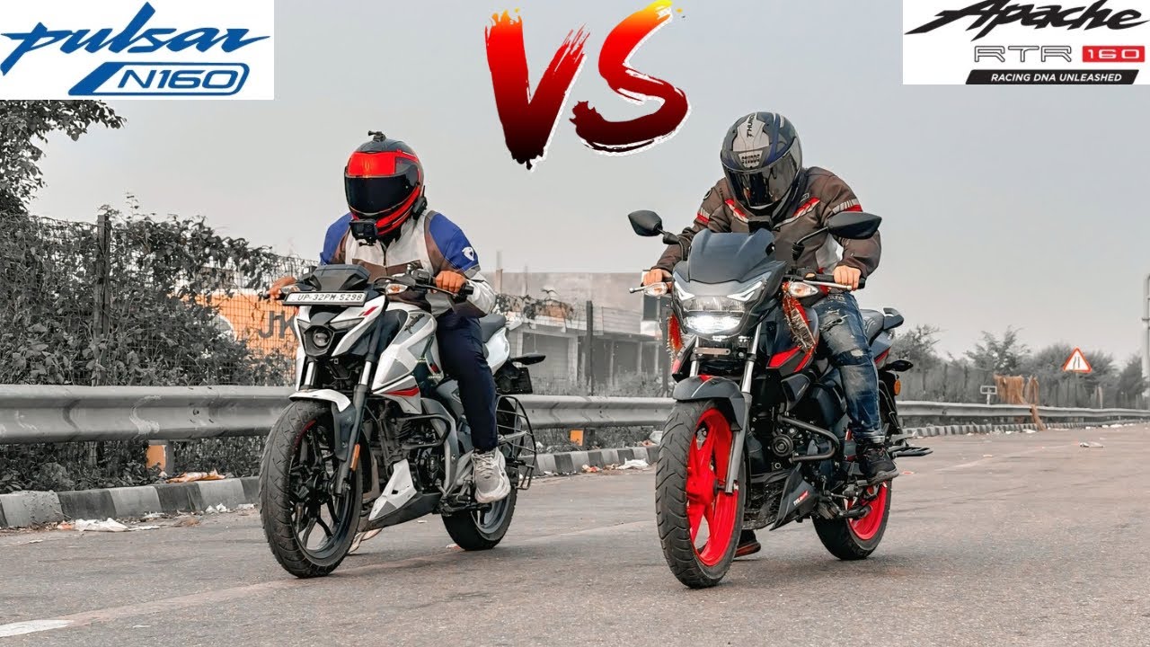 2024 TVS APACHE RTR RACE EDITION 2v VS.2024 BAJAJ PULSAR N160 DIGITAL METER !! DRAG RACE TOP END 🚀🔥😱