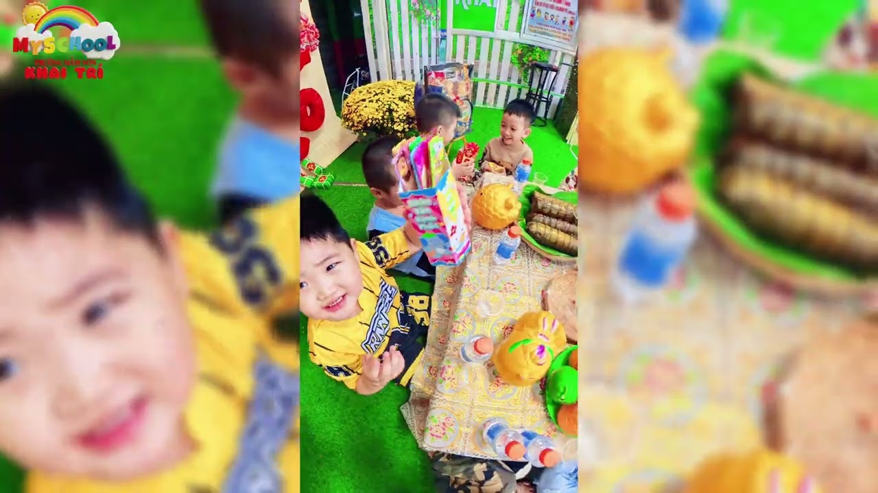 Trường MN Khai Trí (CS Bình Phú) - Các bé cùng ăn bánh Tét ngày Tết 07022026