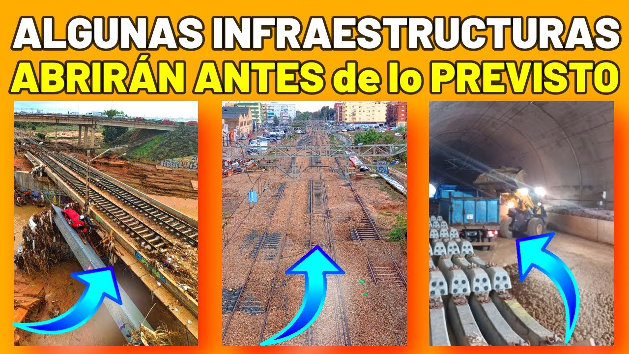👷🏼‍♂️ASÍ VAN los TRABAJOS para RECUPERAR las INFRAESTRUCTURAS de VALENCIA👷🏼‍♂️AVE / Cercanías /Metro